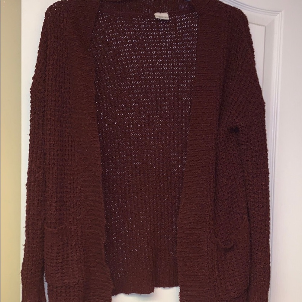 Maroon cardigan